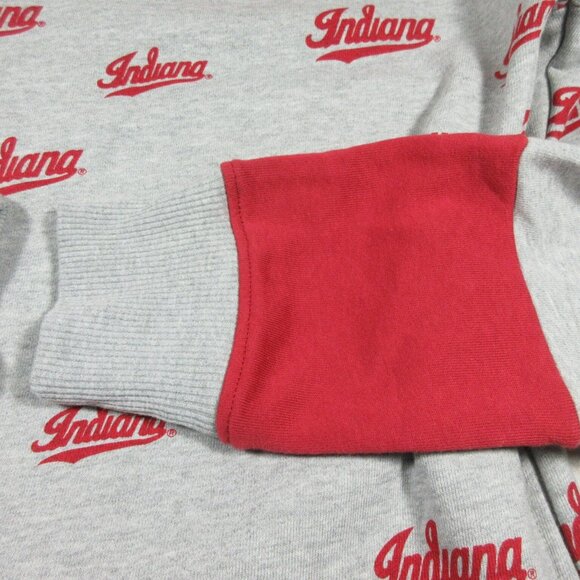 Gen.2  womens IU Indiana Hoosiers AOP Spellout heathered crewneck sweatshirt XL - Picture 5 of 7
